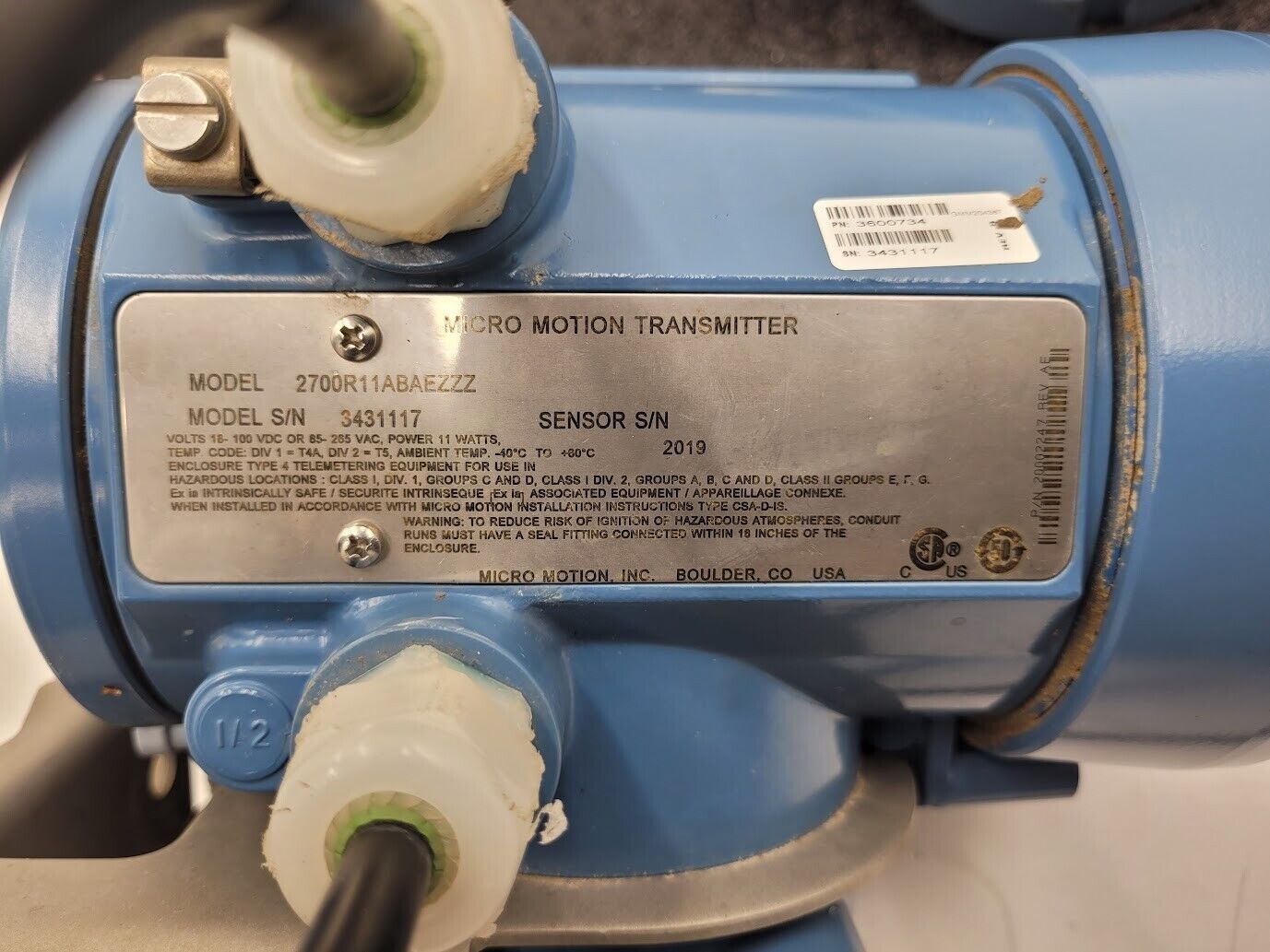 Micro Motion Mass Flow Coriolis Meter Sensor R100S128NQBZEZZZZ +Transmitter 1"