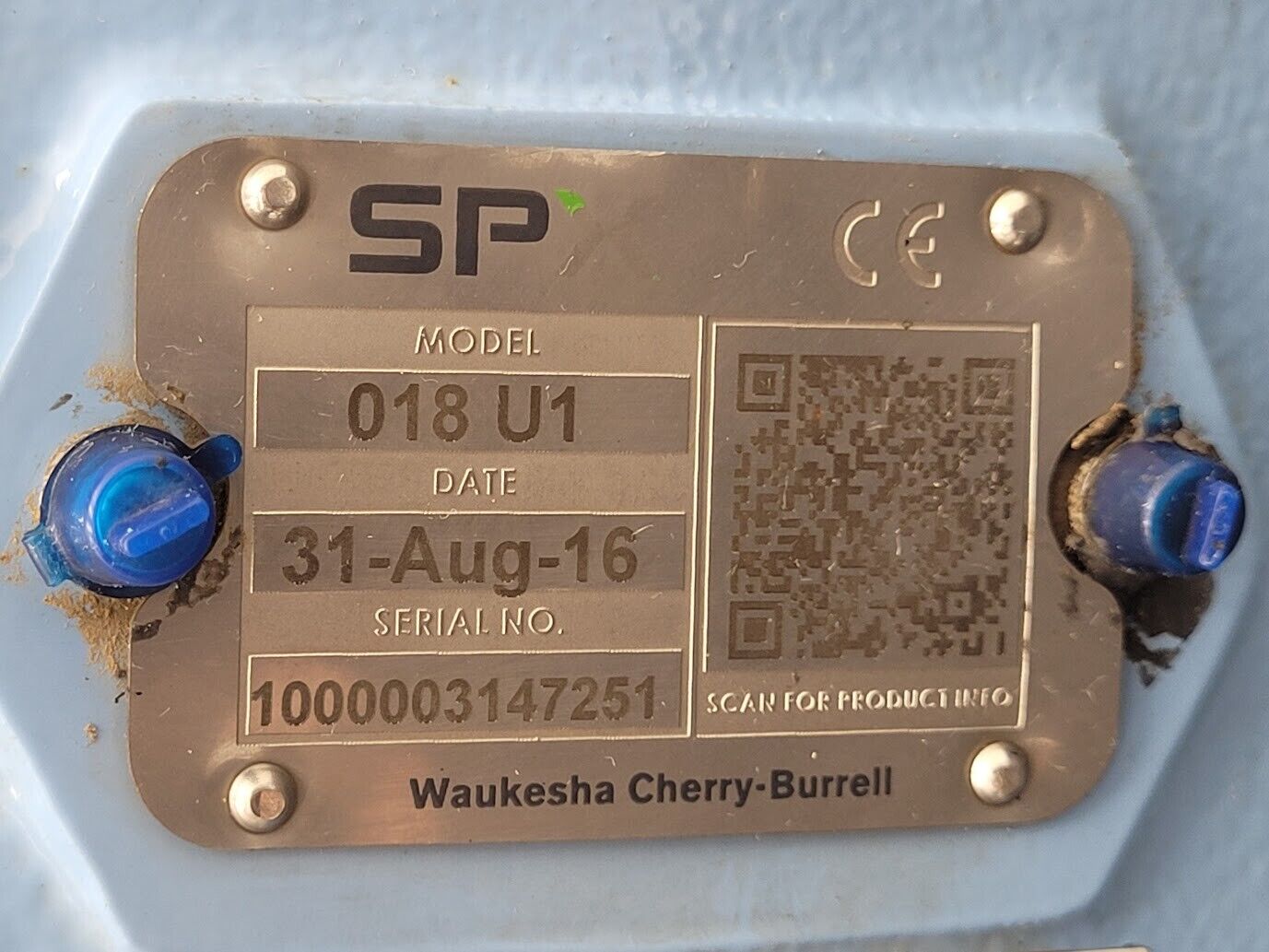 Waukesha Cherry-Burrell SPX 018 U1 Stainless Steel PD Positive Displacement Pump