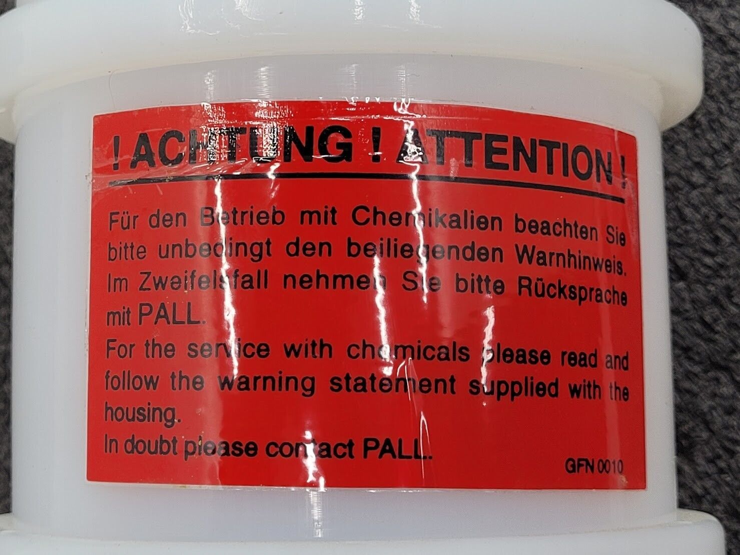 PALL MEGAPLAST G2 PFGF2F17H1 High Purity Fluid Filter Housing