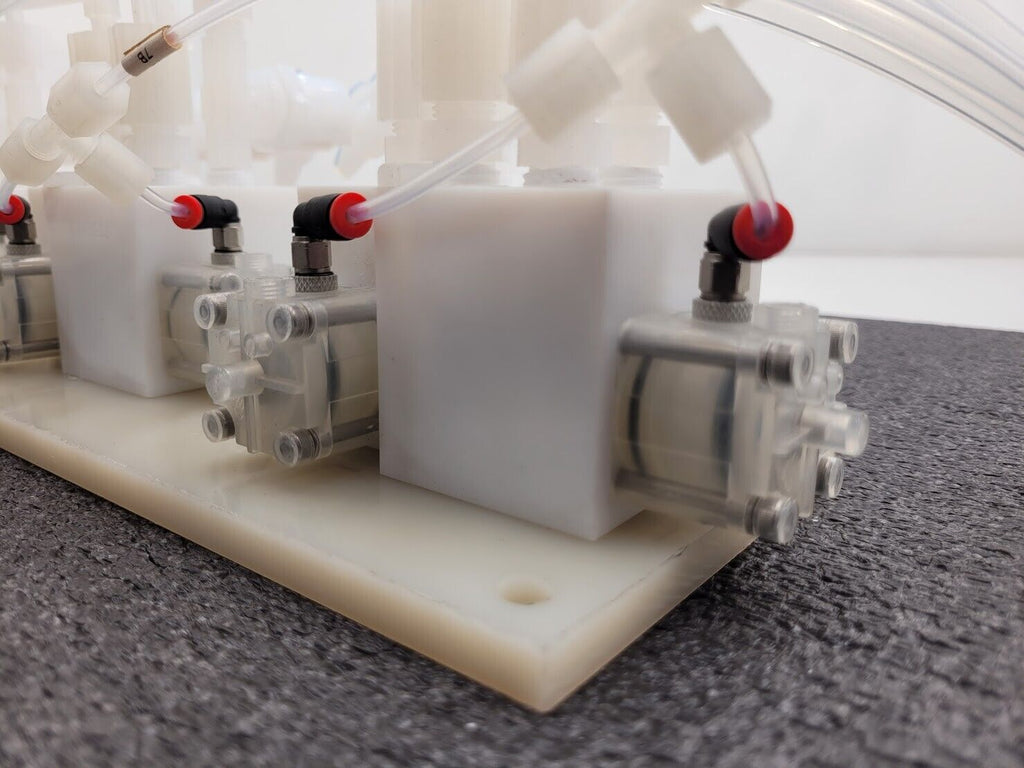 Furon High Purity Adjustable Pneumatic Valve Bank Actuator Assembly 111243