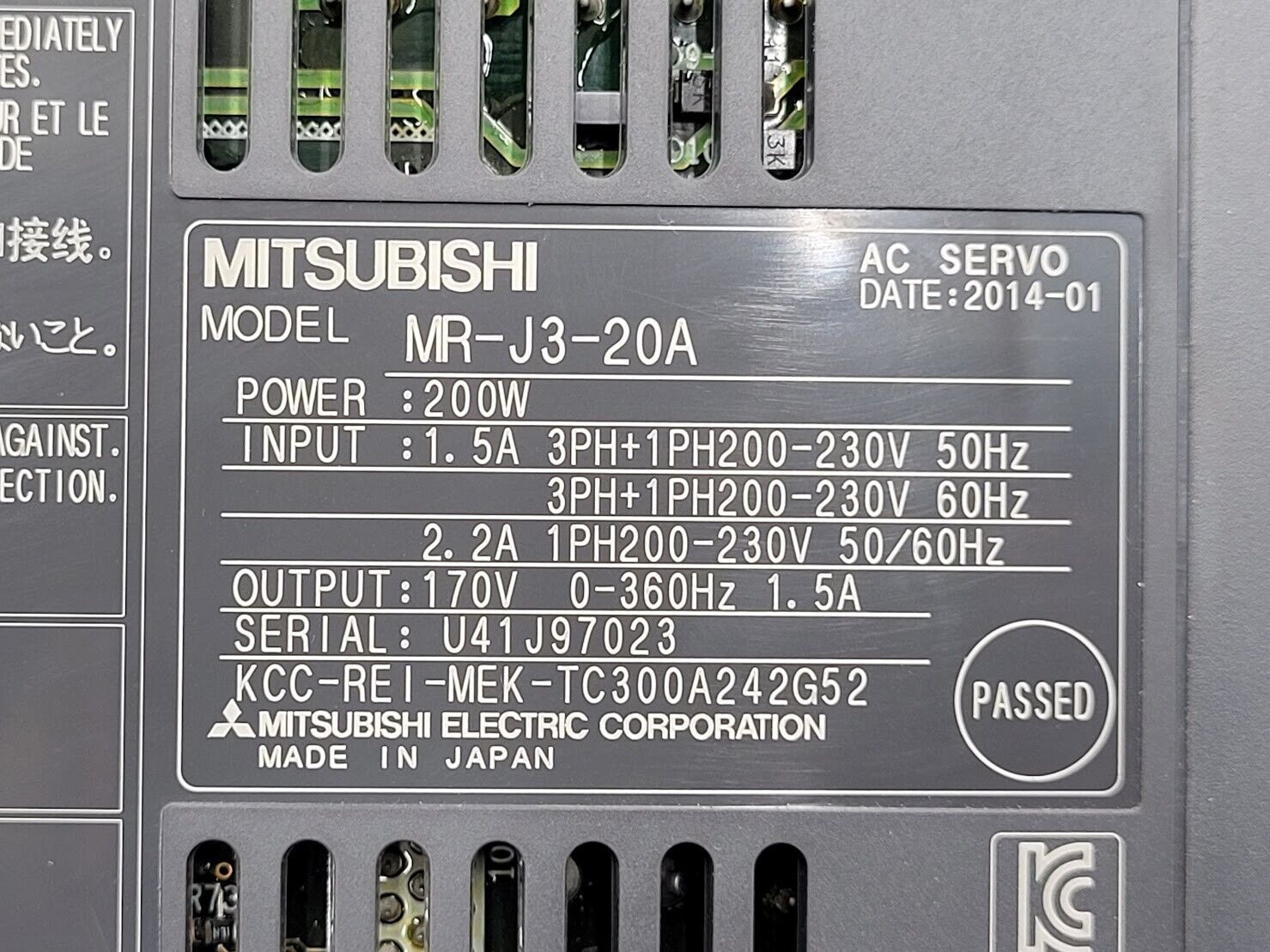 Mitsubishi Ball Screw Actuator LP090-UT-350L-20B-N MR-J3-20A 200W Drive