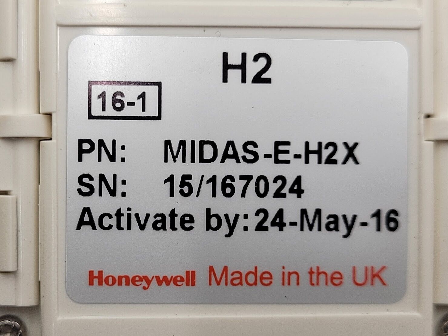 Honeywell MIDAS-t-004, MIDAS-E-H2X H2 Hydrogen Gas Detector / Transmitter