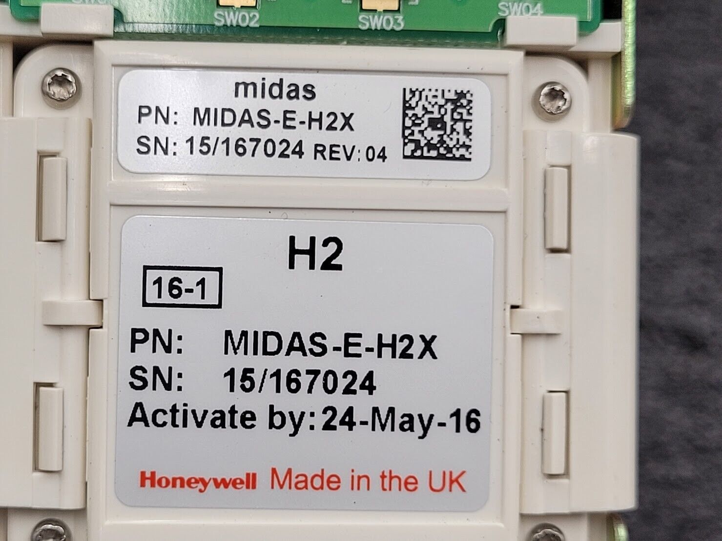Honeywell MIDAS-t-004, MIDAS-E-H2X H2 Hydrogen Gas Detector / Transmitter
