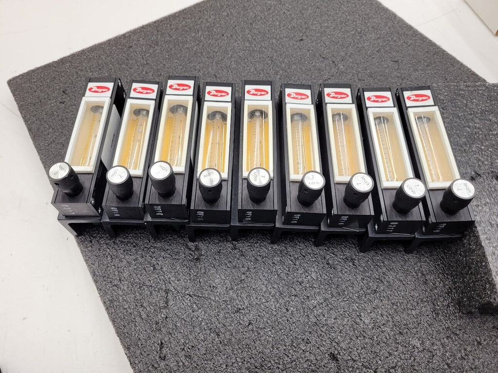 Lot of 9x Dwyer DR104152 Liquid / Water Flow Meter 0.06 - 0.36 GPH