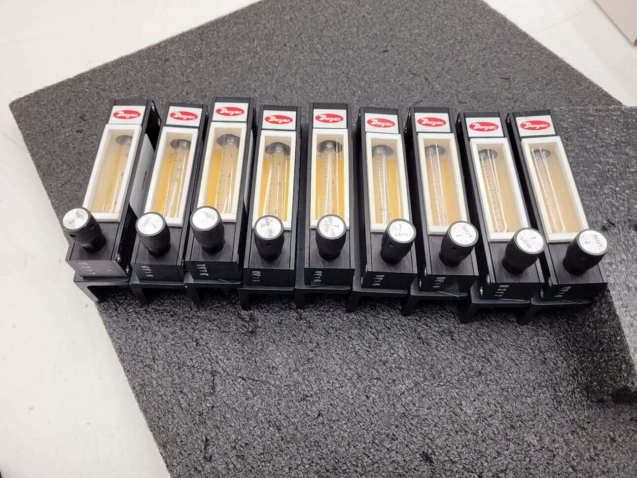 Lot of 9x Dwyer DR104152 Liquid / Water Flow Meter 0.06 - 0.36 GPH