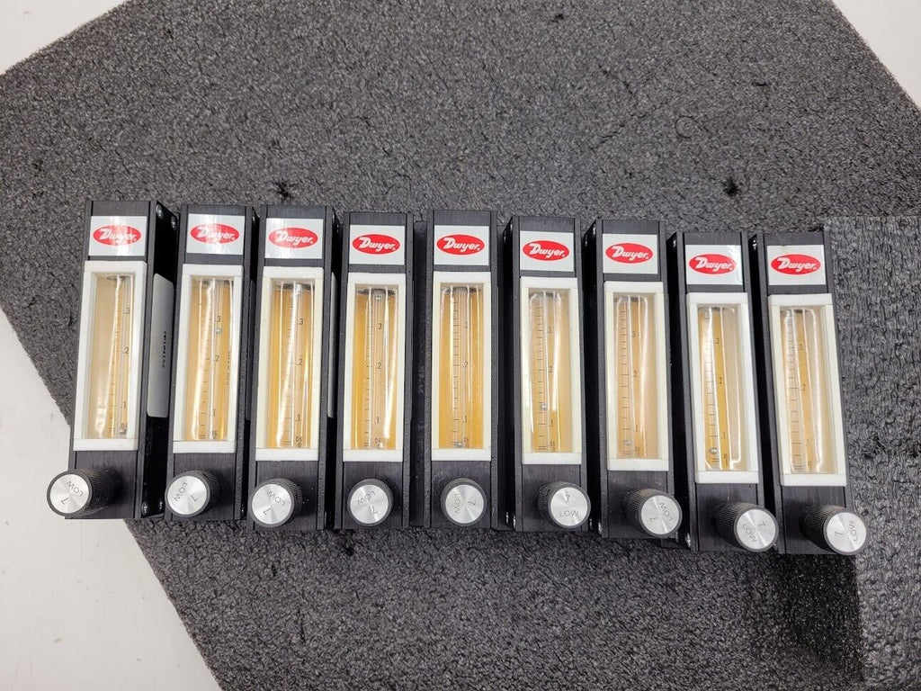 Lot of 9x Dwyer DR104152 Liquid / Water Flow Meter 0.06 - 0.36 GPH