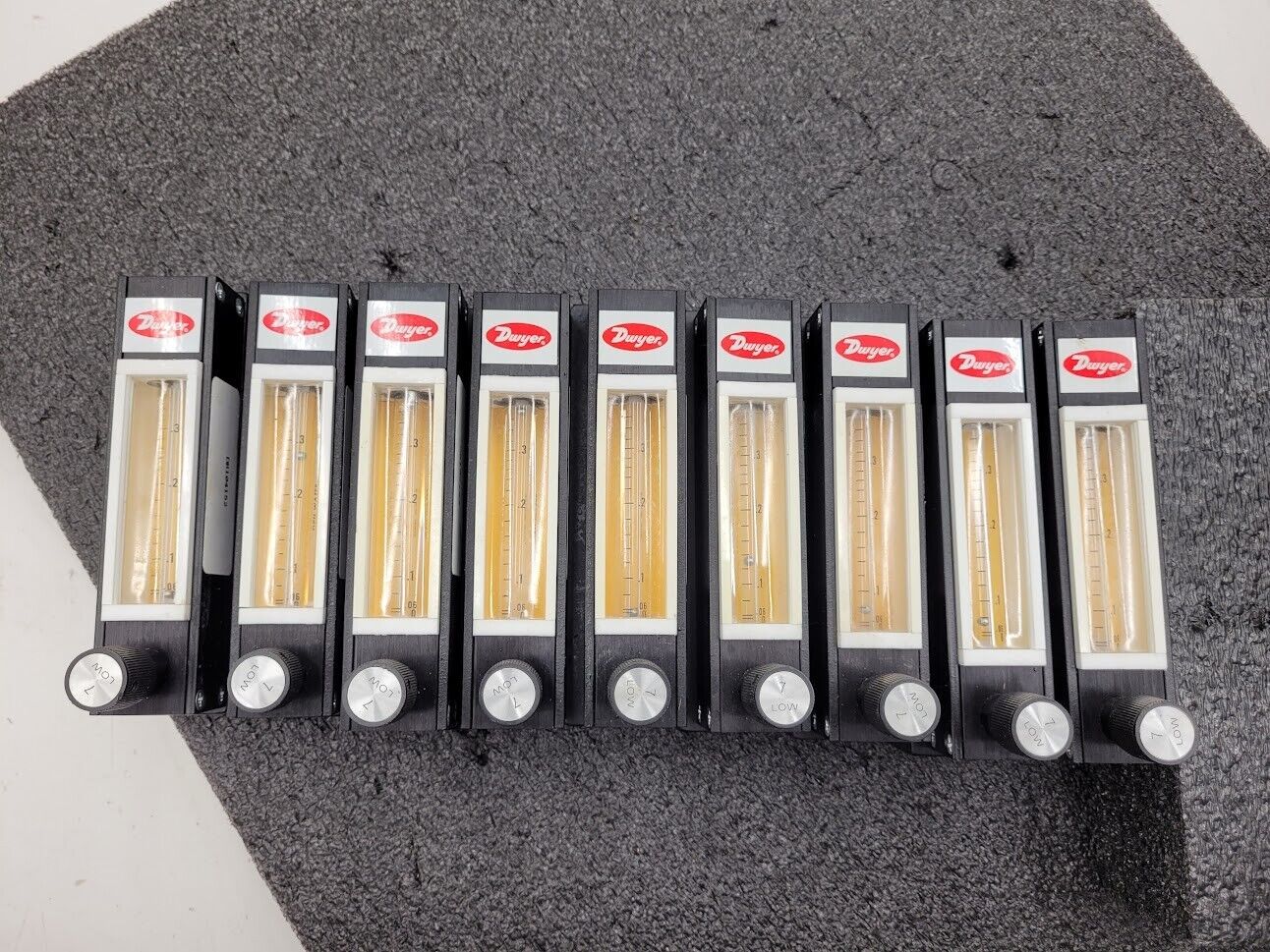 Lot of 9x Dwyer DR104152 Liquid / Water Flow Meter 0.06 - 0.36 GPH