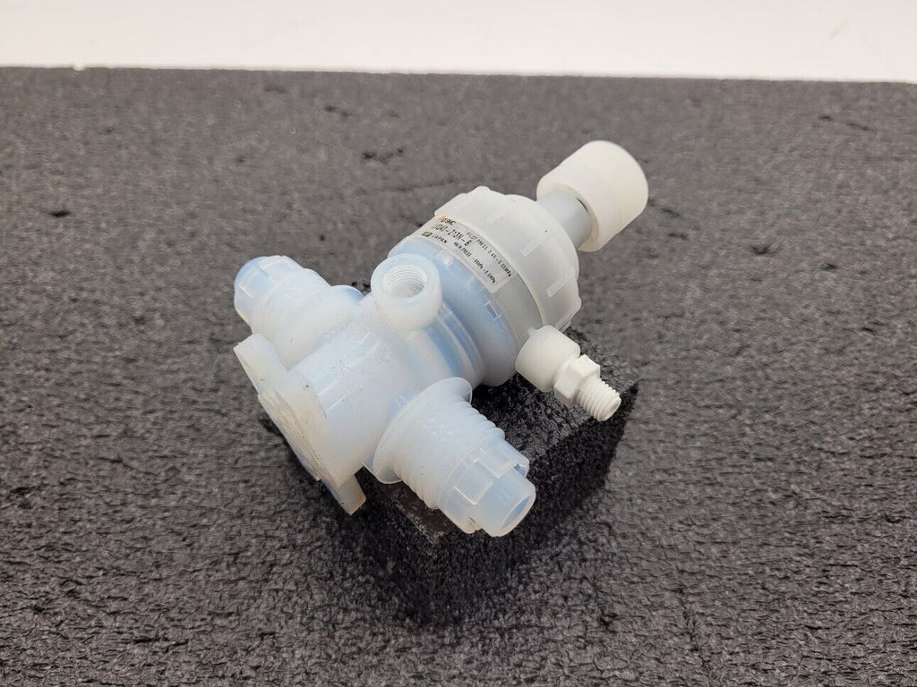 SMC LVQ40-Z13N-6 High Purity Pneumatic Diaphragm Valve 80PSI 1/2" Flare PFA