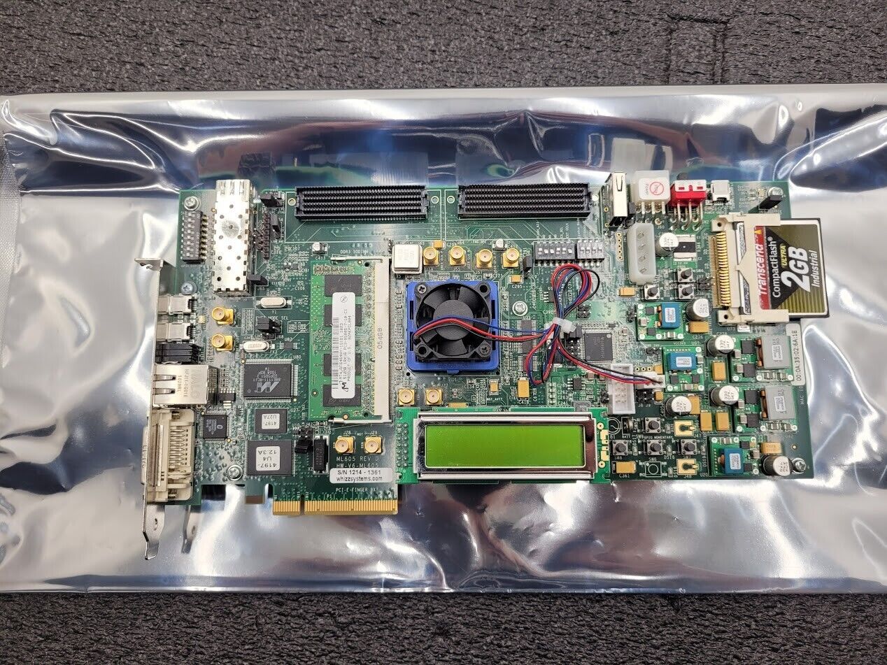 Xilinx Virtex ML605 REV D Evaluation Board HW-V6-ML605 Power On Tested