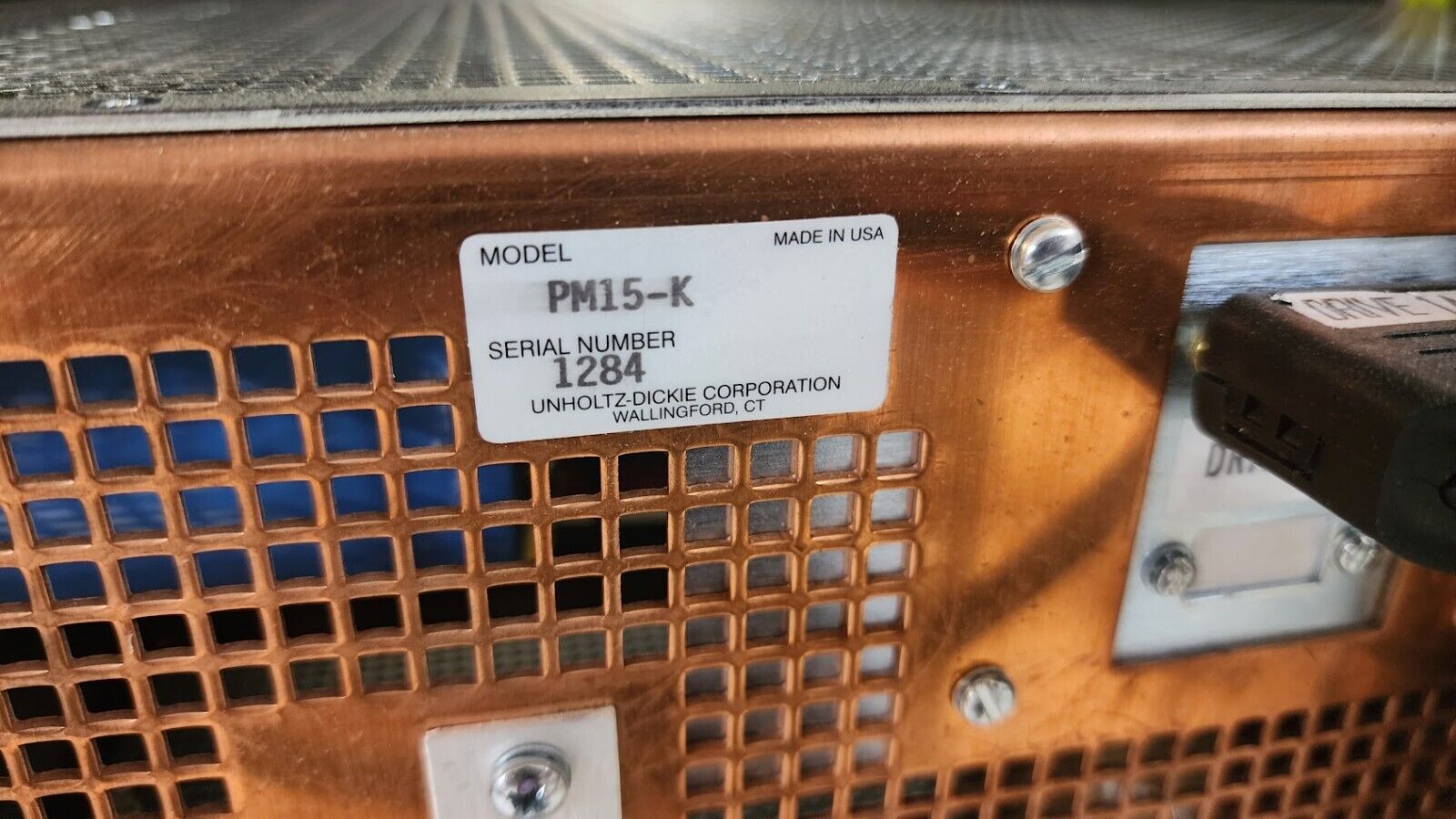 Unholtz Dickie MC15 SA15-S452/ST Shaker Table Power Amplifier Cabinet PM15-K