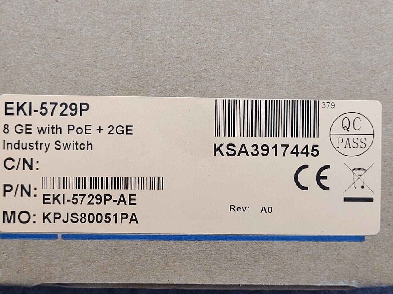 Advantech EKI-5729P-AE 8 GE Ethernet w/ PoE + 2GE Industrial Ethernet Switch