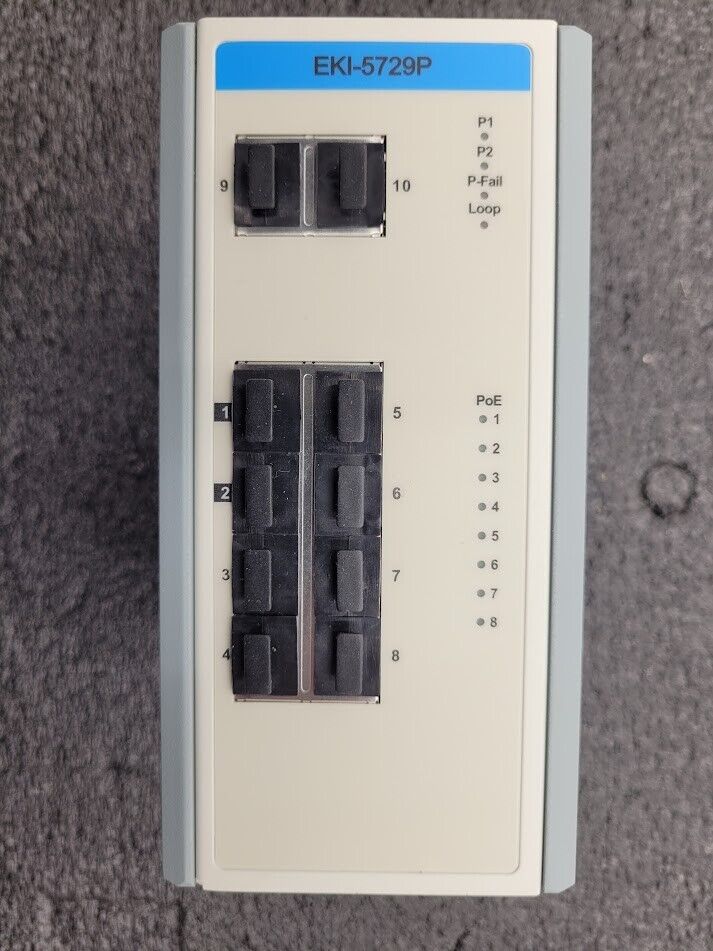 Advantech EKI-5729P-AE 8 GE Ethernet w/ PoE + 2GE Industrial Ethernet Switch