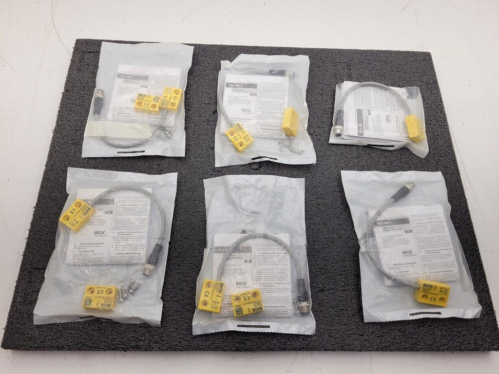 6x Sick RE13-SA64 Magnetic Reed Switch Magnet NO/NC Cable Connector Flange Mount