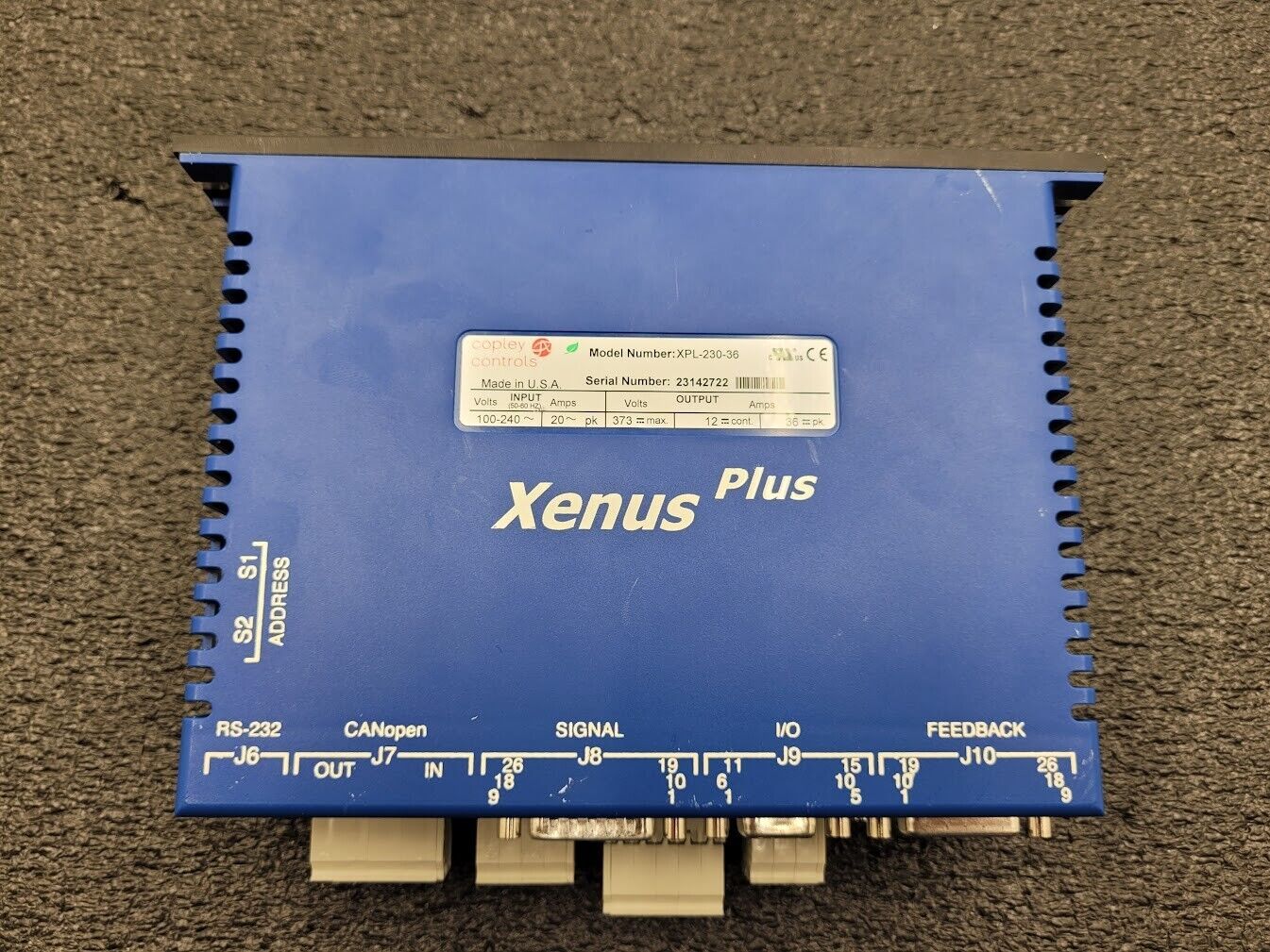 Copley Controls Xenus Plus XPL-230-36 Servo Drive 100-240VAC Input 0-373VDC Out