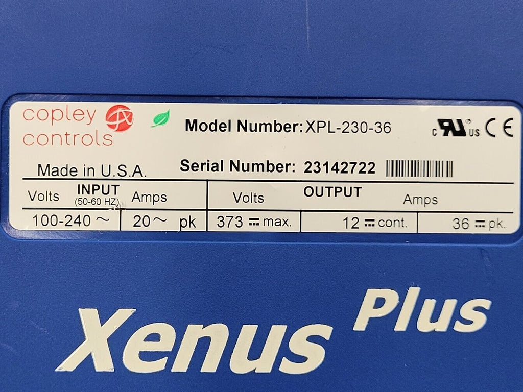 Copley Controls Xenus Plus XPL-230-36 Servo Drive 100-240VAC Input 0-373VDC Out