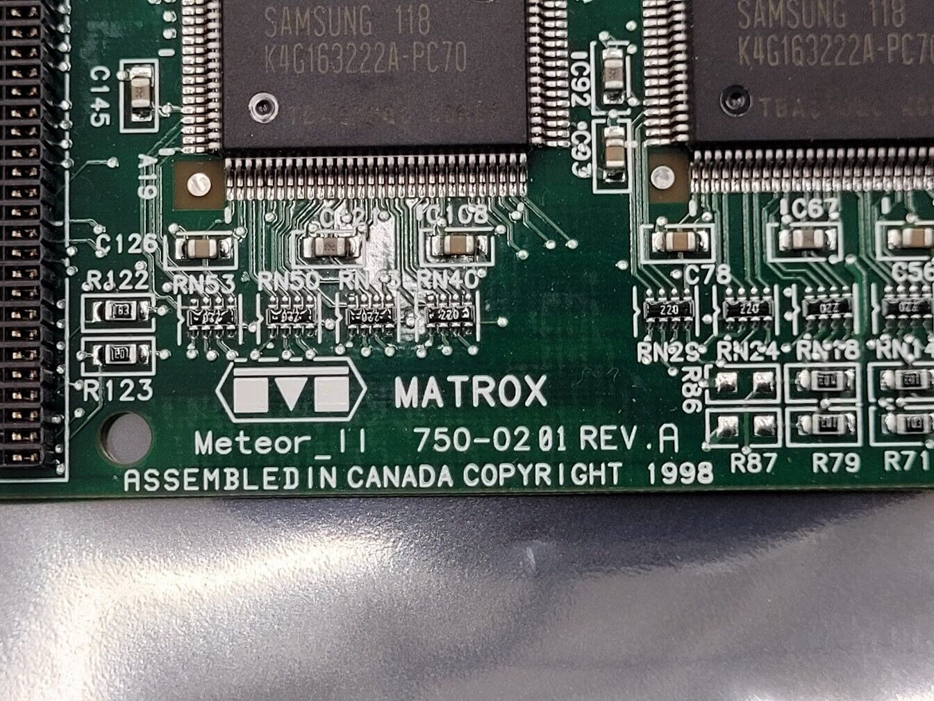 Matrox Meteor-II METEOR2/4 750-0201 Rev. A PCI Frame Grabber Card Working Pull