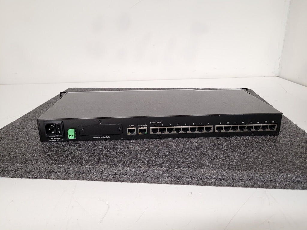 MOXA NPort 6610-16 16 Ports 8-pin RJ45 RS-232 Secure Device Server 100V~240Vac C