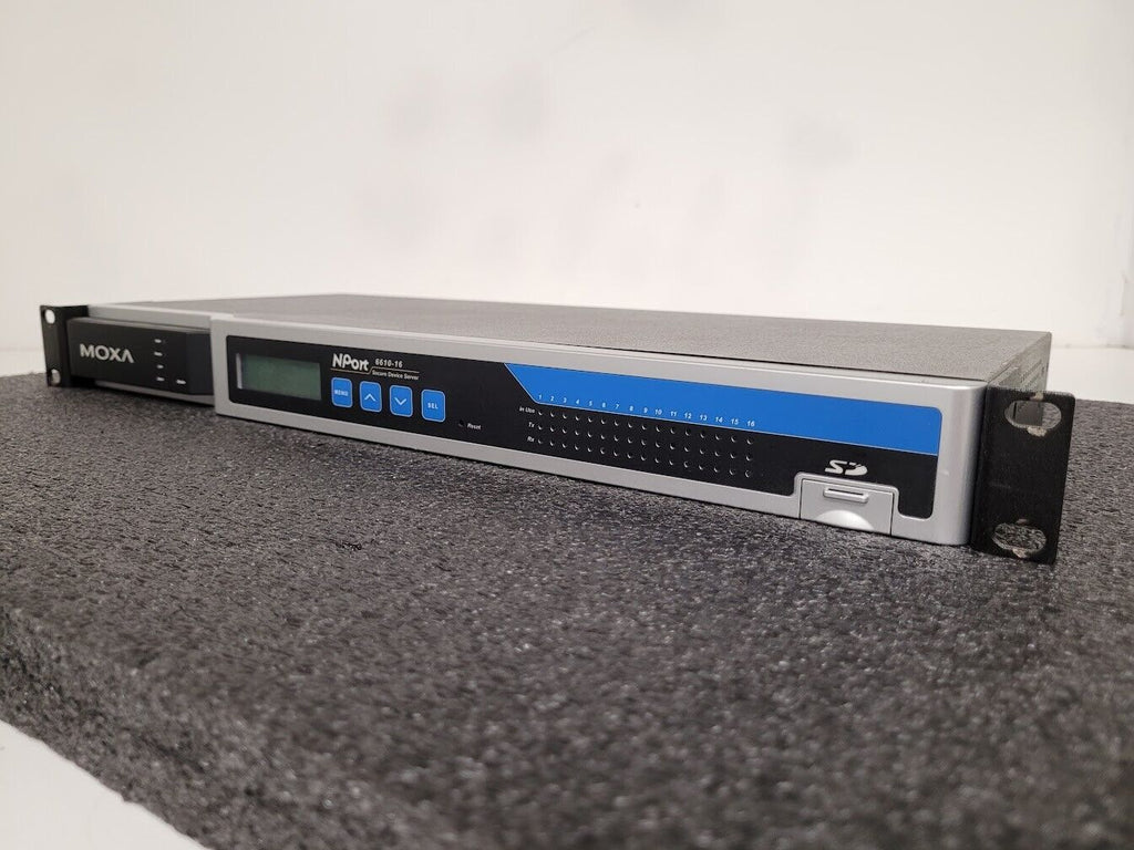 MOXA NPort 6610-16 16 Ports 8-pin RJ45 RS-232 Secure Device Server 100V~240Vac C