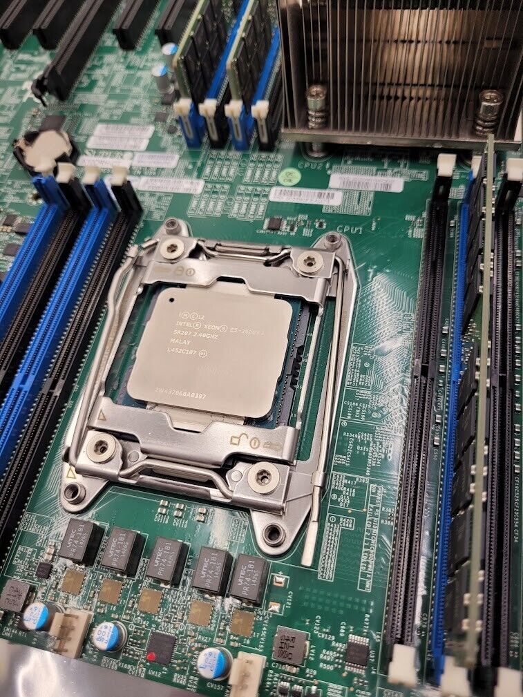 Supermicro X10DRH-CT Dual XEON E5-2620V3 64GB ECC Ram 10GbE E-ATX Motherboard