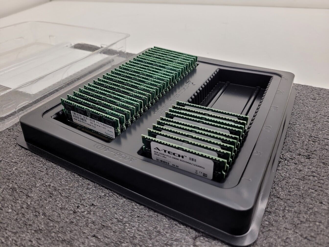 lot of 33 APACER ATECH 4GB SOD PC3-10600 1333MHz CL9 SODIMM Laptop Memory