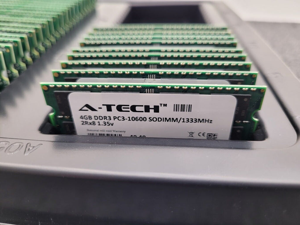 lot of 33 APACER ATECH 4GB SOD PC3-10600 1333MHz CL9 SODIMM Laptop Memory