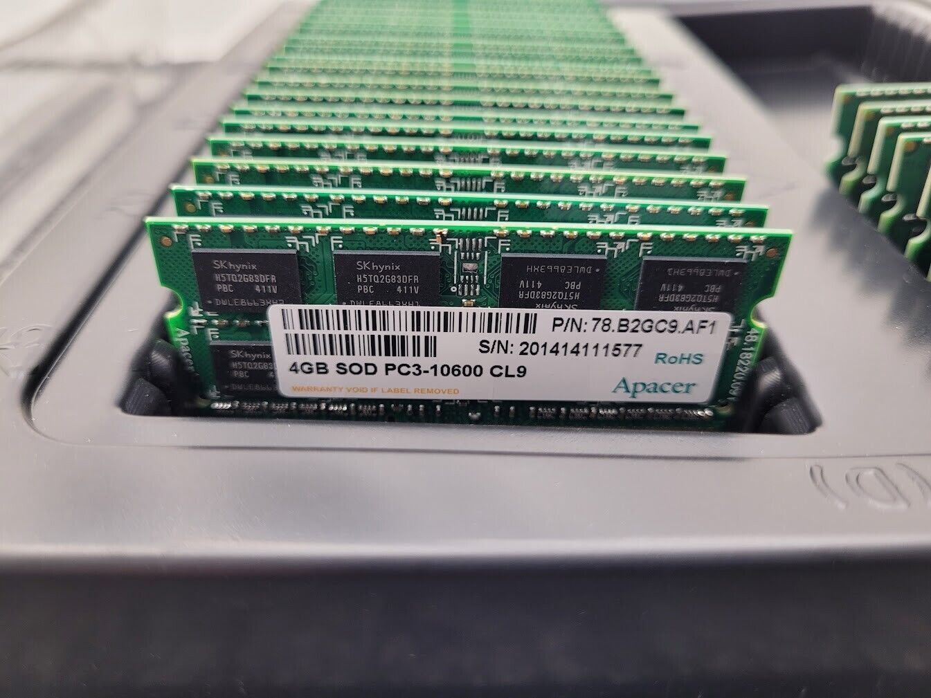 lot of 33 APACER ATECH 4GB SOD PC3-10600 1333MHz CL9 SODIMM Laptop Memory
