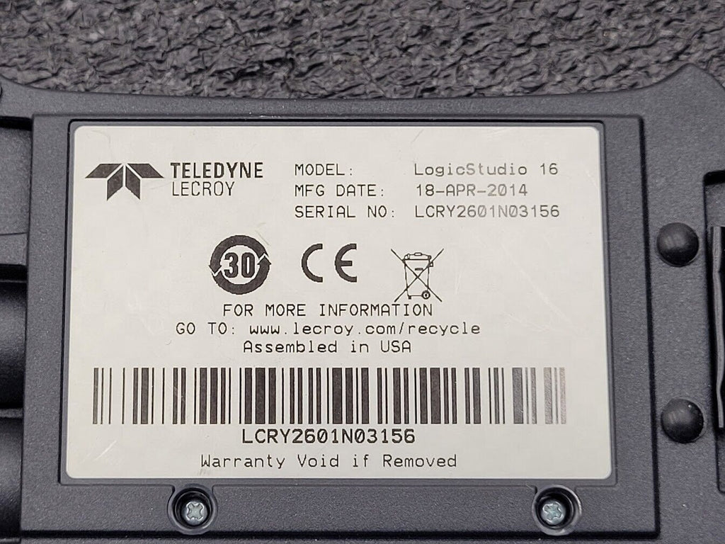Teledyne LeCroy LogicStudio 16 Channel Logic Analyzer USB A PC Based
