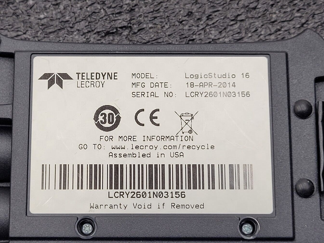 Teledyne LeCroy LogicStudio 16 Channel Logic Analyzer USB A PC Based