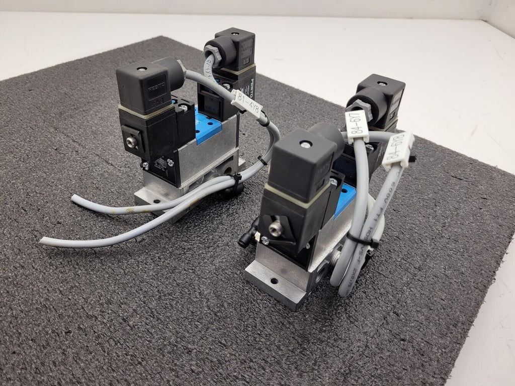 2x Festo Dual Pneumatic Valve Block JMN1DH-5/2- D-1-S-C 159717 -13-230 psi INPUT