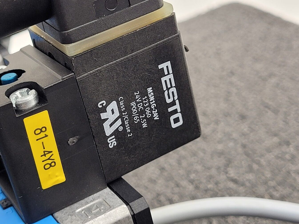 2x Festo Dual Pneumatic Valve Block JMN1DH-5/2- D-1-S-C 159717 -13-230 psi INPUT