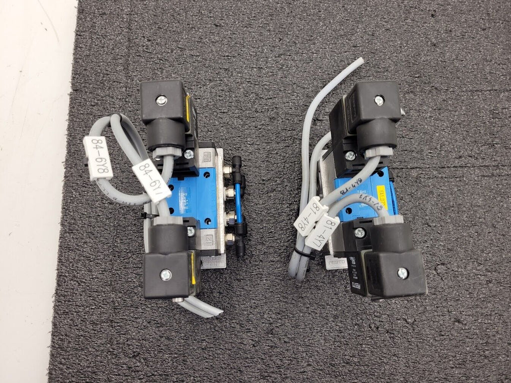 2x Festo Dual Pneumatic Valve Block JMN1DH-5/2- D-1-S-C 159717 -13-230 psi INPUT