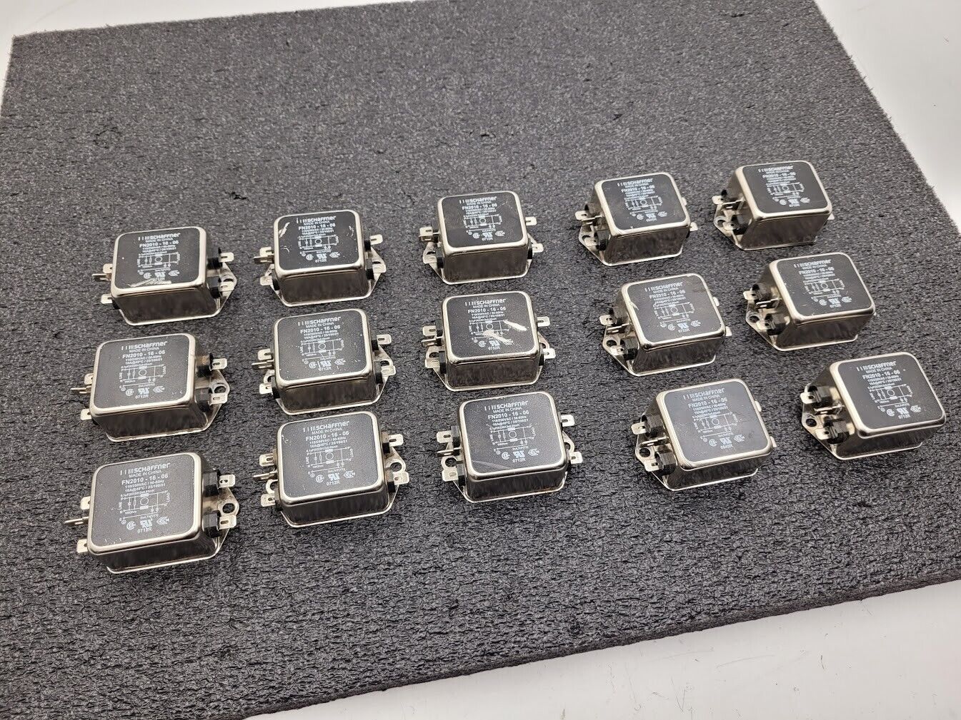 Lot of 15x SCHAFFNER Power Line Filter 110/250VAC FN2010-16-06 110/250VAC 16A