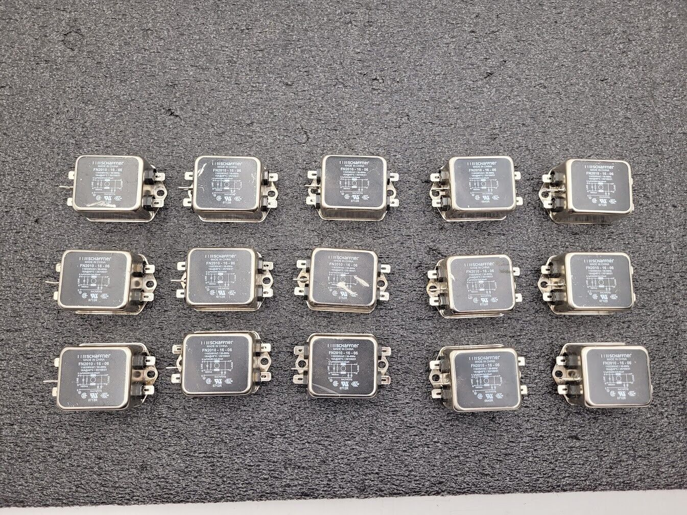 Lot of 15x SCHAFFNER Power Line Filter 110/250VAC FN2010-16-06 110/250VAC 16A