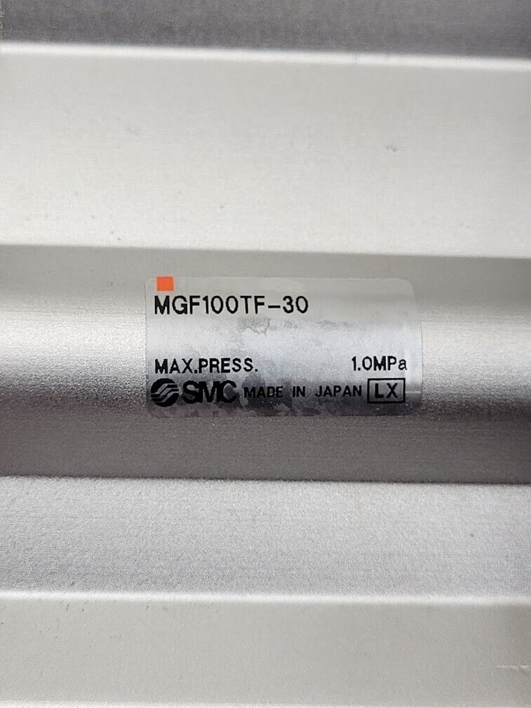 SMC MGF100TF-30 Low Profile Compact Guided Guide Pancake Cylinder w/ Sensors