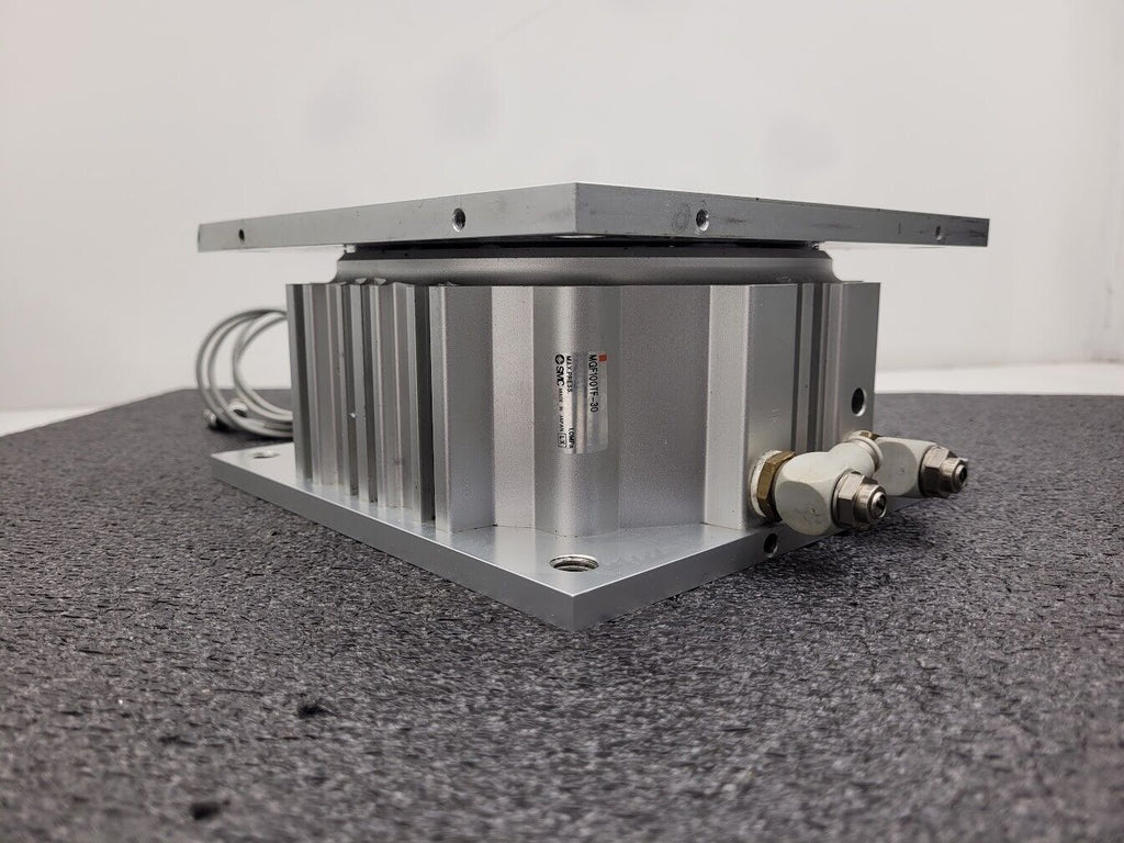 SMC MGF100TF-30 Low Profile Compact Guided Guide Pancake Cylinder w/ Sensors