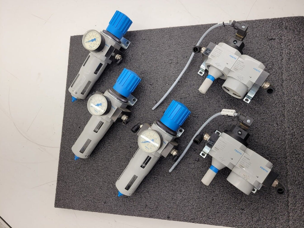 Lot 5 of Festo Pneumatic Solenoid Valve Regulator Manifold Robot Control 24VDC B