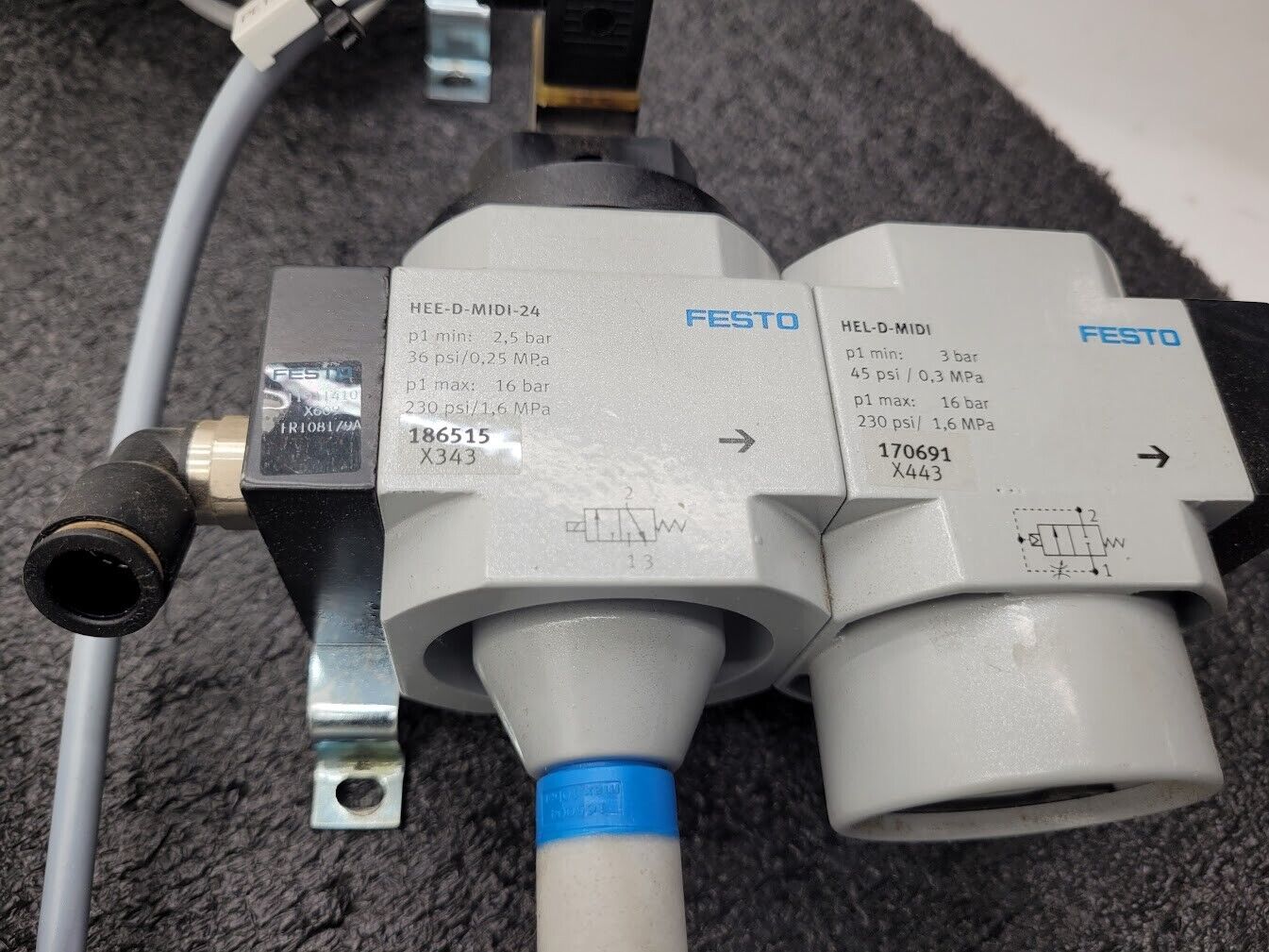 Lot 5 of Festo Pneumatic Solenoid Valve Regulator Manifold Robot Control 24VDC B