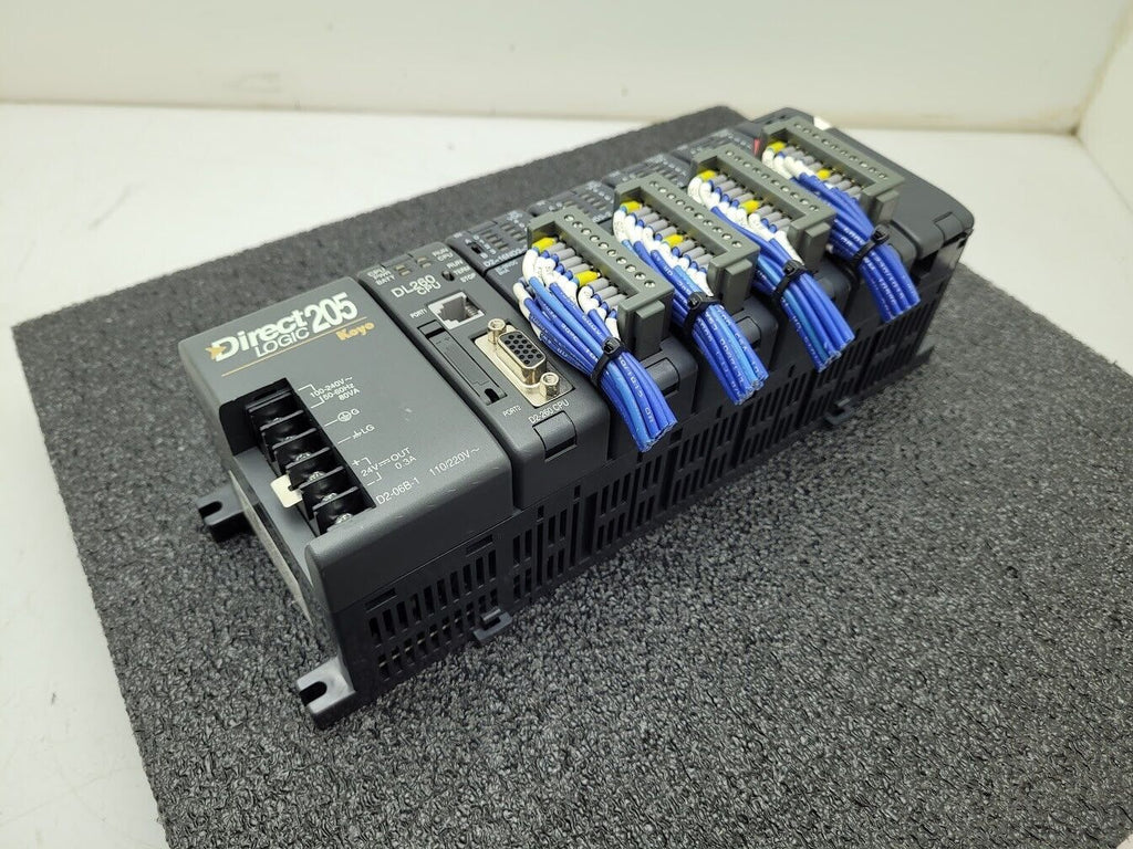 Automation Direct Logic 5 Slot PLC System 205 Koyo DL260 CPU + 4 Modules