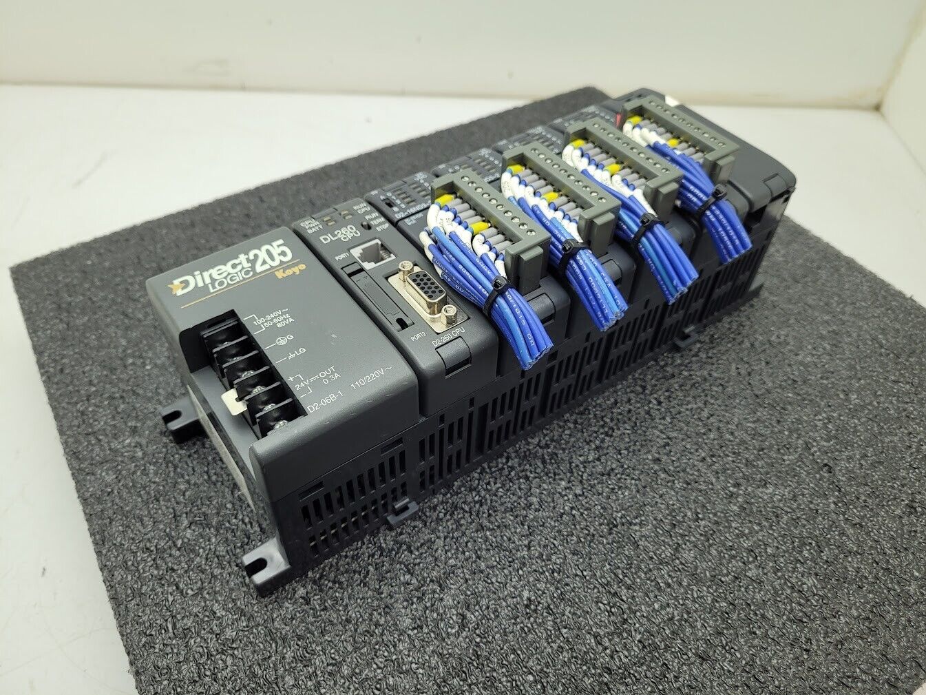 Automation Direct Logic 5 Slot PLC System 205 Koyo DL260 CPU + 4 Modules