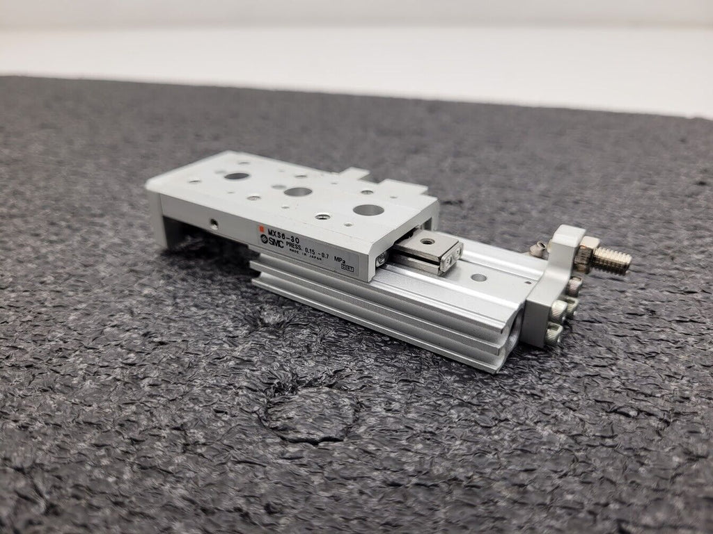 SMC MXS6-30A Pneumatic Cylinder Linear Air Slide Table Actuator w/ Stops
