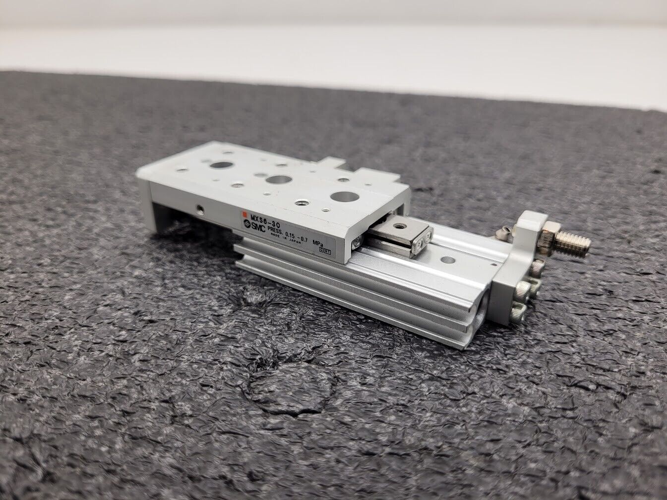 SMC MXS6-30A Pneumatic Cylinder Linear Air Slide Table Actuator w/ Stops