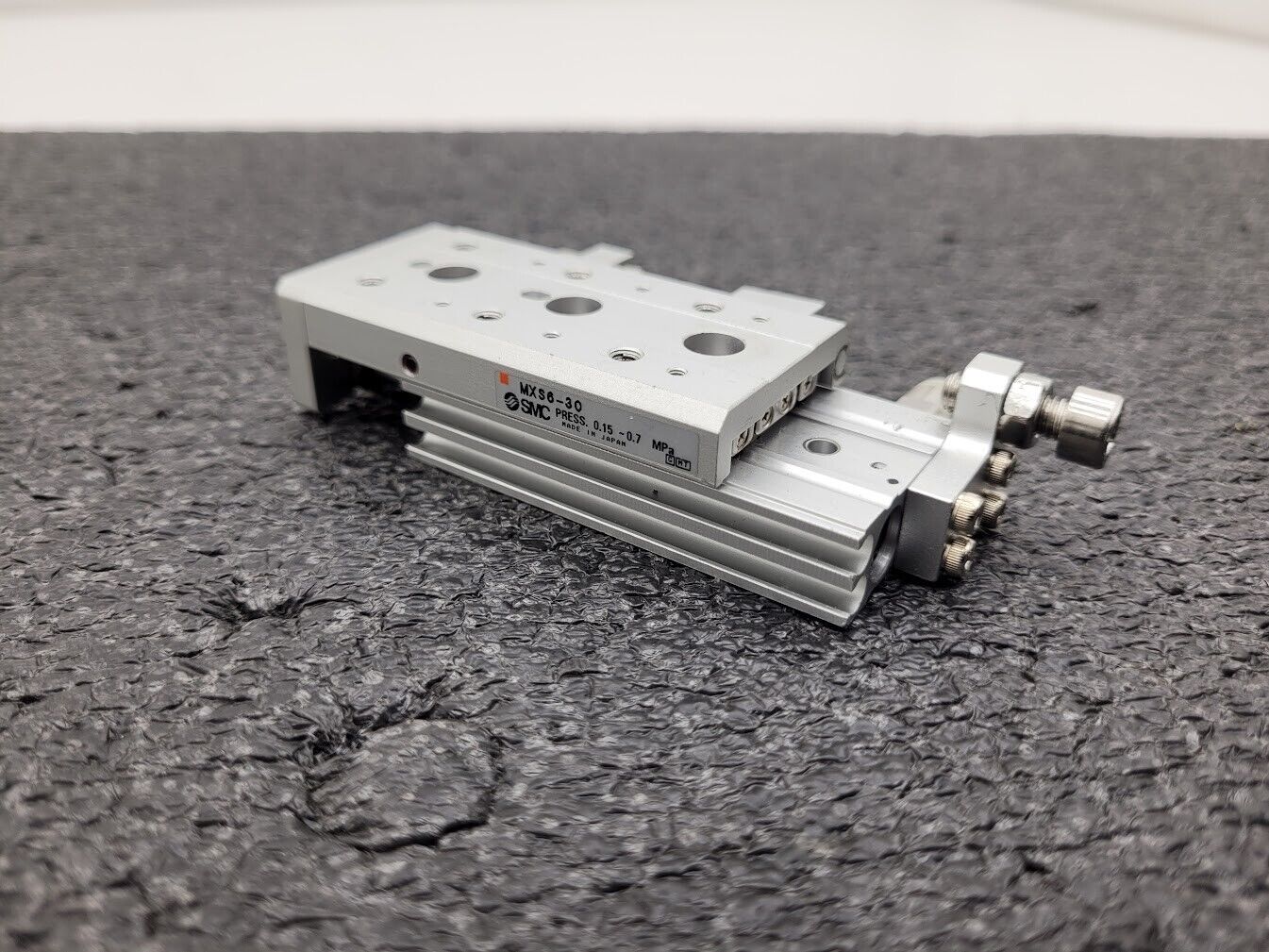 SMC MXS6-30 Pneumatic Cylinder Linear Air Slide Table Actuator w/ Stops