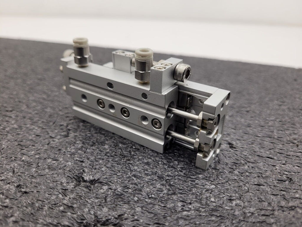 SMC MXS6-30 Pneumatic Cylinder Linear Air Slide Table Actuator w/ Stops