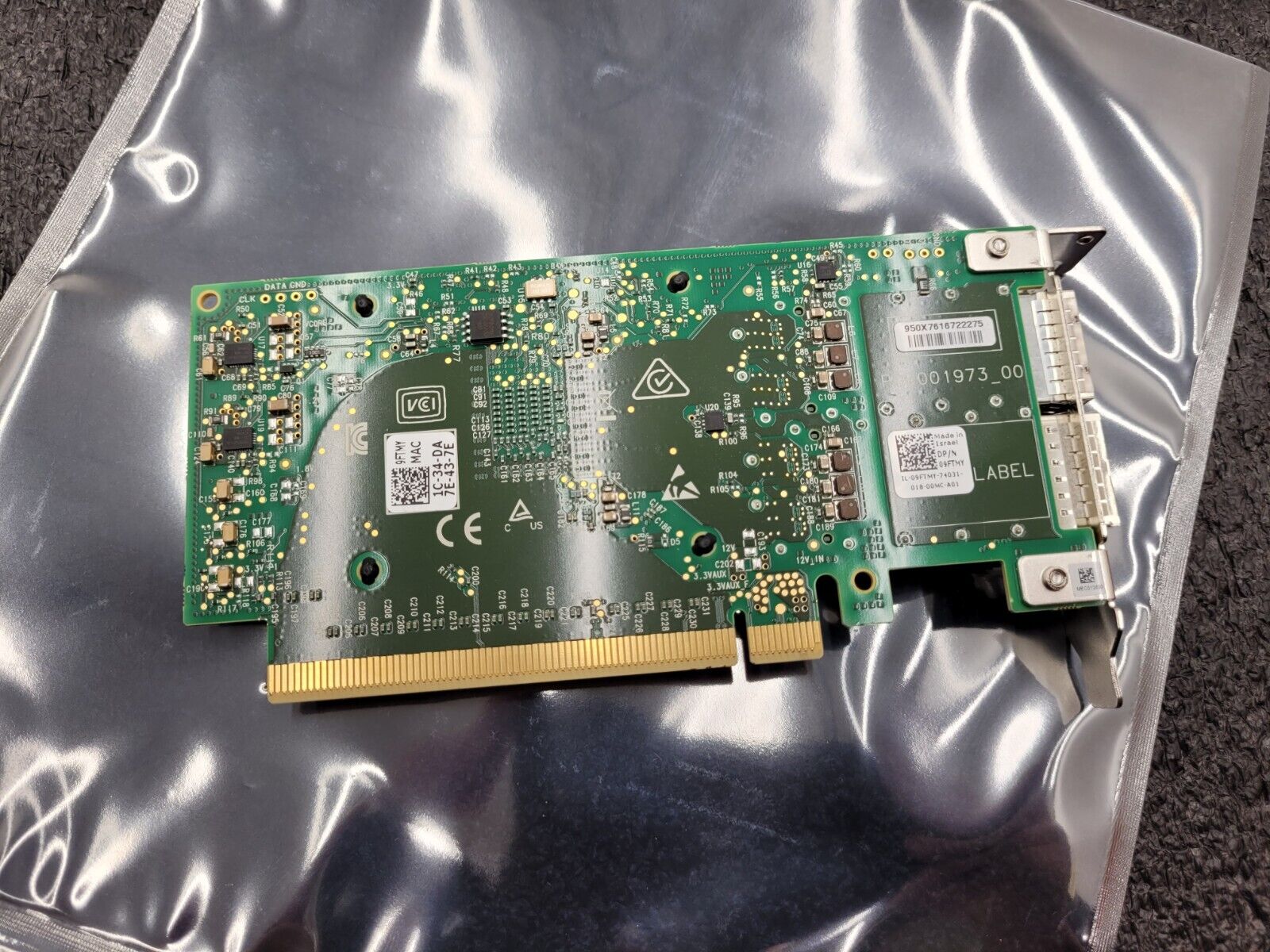 Dell Mellanox ConnectX-5 2x 100Gb QFSFP28 NIC LP Bracket 9FTMY