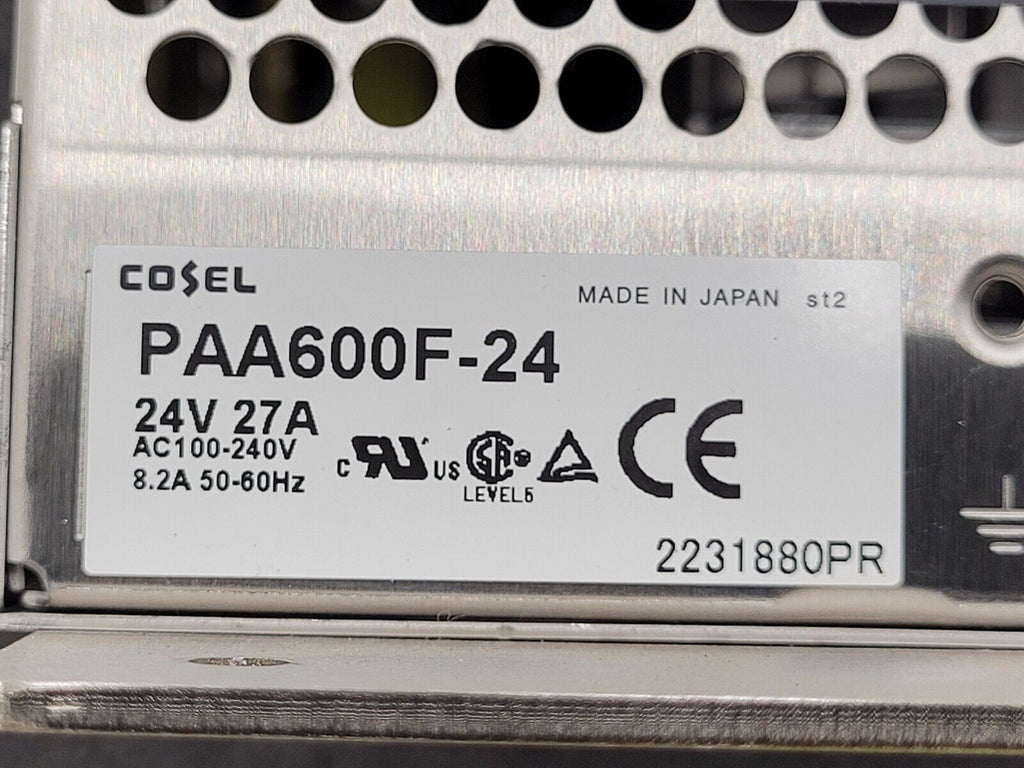 Cosel PAA600F-24 100-240VAC 8.2A Input 24VDC 27A 600W Output