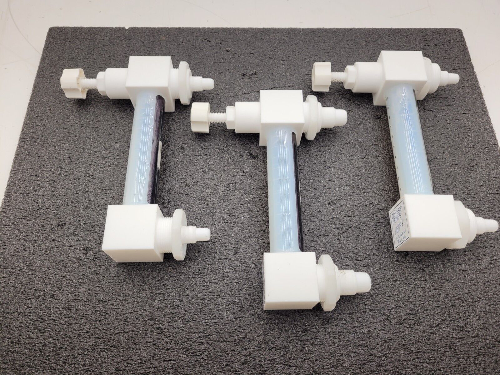 3x FutureStar 218-005, 220-010 Odyssey Series High Purity Fluid Flow Meter 1/4"
