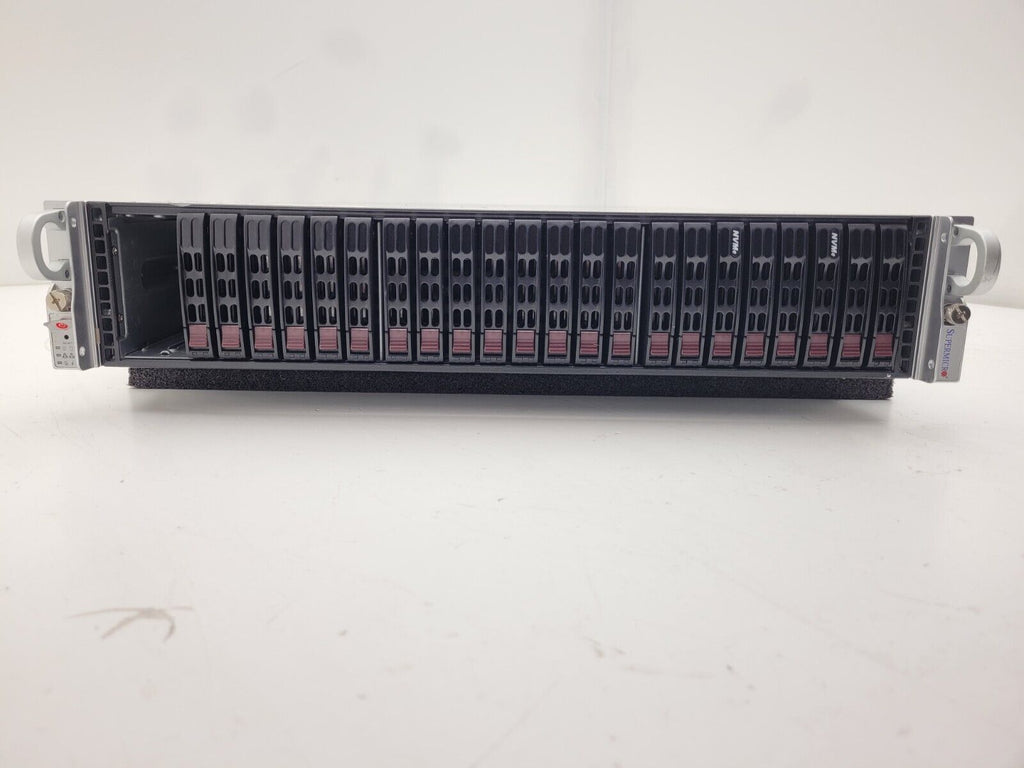 2U Server 24 Bay SFF X10DRU-i+ 4x NVMe 2x Intel E5-2630 V3 16 Core 128GB