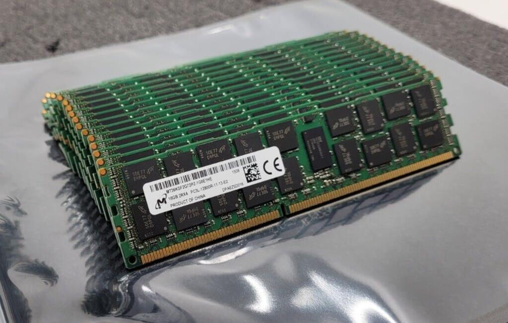 Micron (16GB X16) 256GB PC3L-12800R DDR3 1600MHz ECC REG Server Memory Ram