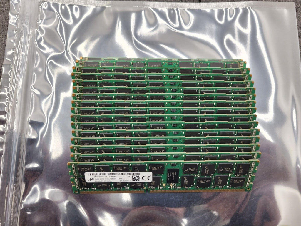 Micron (16GB X16) 256GB PC3L-12800R DDR3 1600MHz ECC REG Server Memory Ram