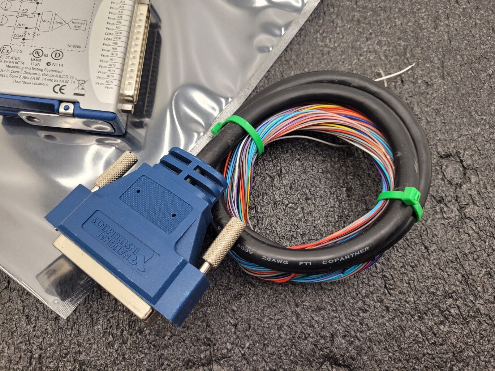 National Instrument NI-9208 16 Channel Analog input Module w/ Breakout Cable